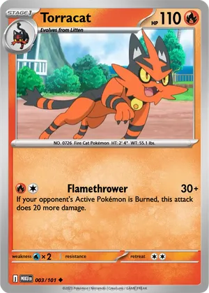 pokemon card torracat Torracat 3D Pokemon Card