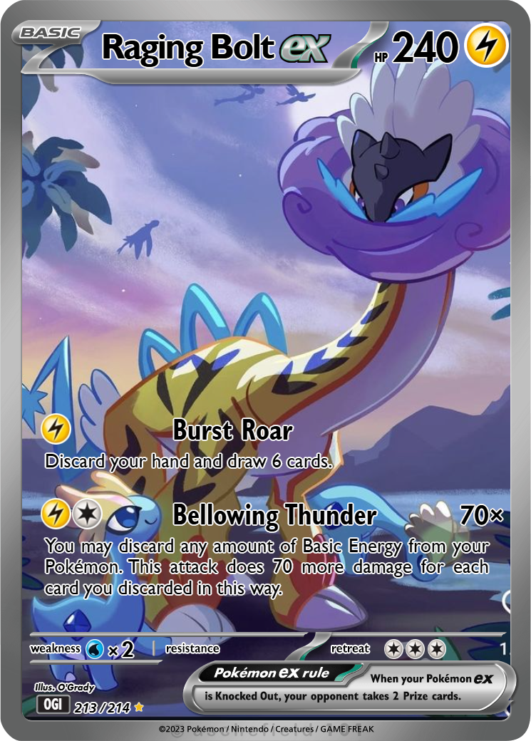 raging bolt pokemon card [dragon] Raging Bolt ex special illustration