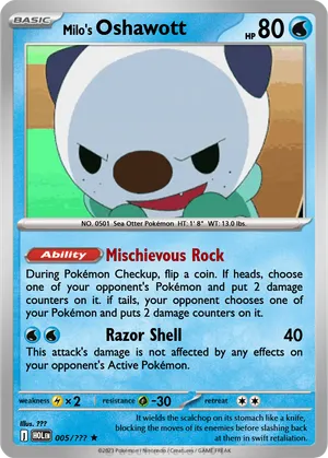 pokemon card oshawott 021/086 Trading card games anyone selling this oshawott card??