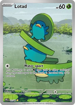 pokemon lotad card Sandstorm Common shuffle your deck Lotad (Mega Rising #53/331, 1-Diamond)