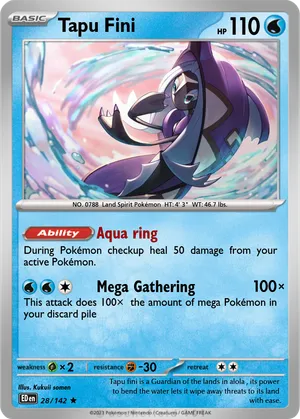 tapu fini pokemon card value GX 39/147 Holo Ultra Rare Burning Shadows Near Colorless Artist Pokemon TCG - s6K -