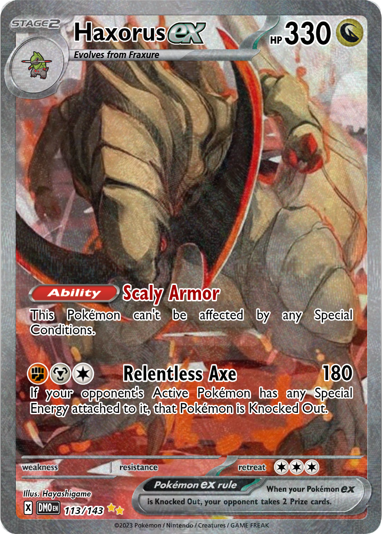 haxorus pokemon cards Holo Rare Card Type Haxorus - BizkitDX