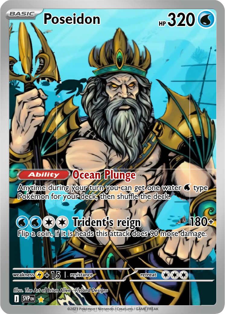 poseidon pokemon card - D-TB02/055EN If heads Poseidon from the Oh My