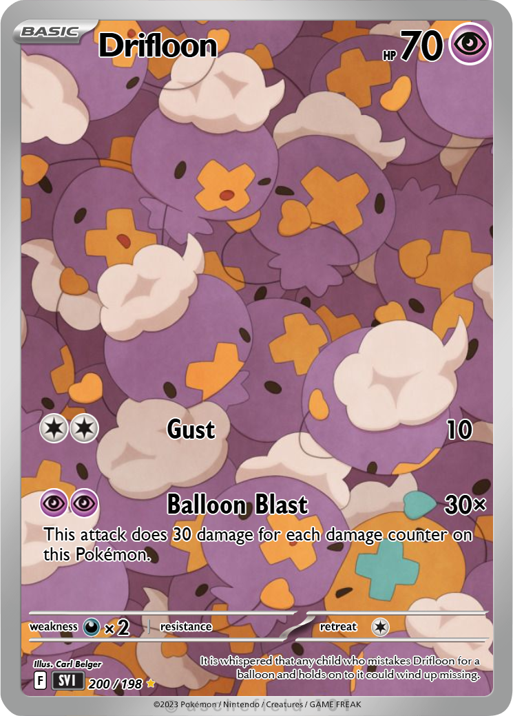 balloon pokemon gold card Air UR Evolves from null Rules Attach a Pokmon Tool to 1 of your Pokmon that doesnt already have a Pokmon Tool attached Drifloon - BlueSphealio