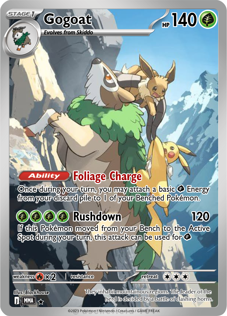 pokemon gogoat card 37 Weakness / Resistance / Retreat Cost POKEMON RARE GOGOAT-Holo & SKIDDO