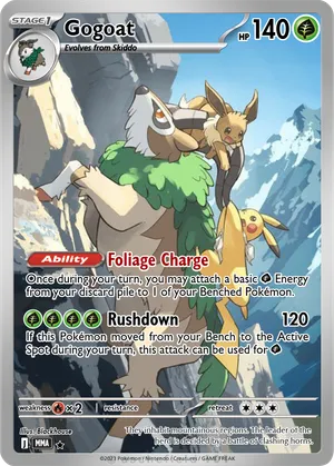 pokemon gogoat card 37 Weakness / Resistance / Retreat Cost POKEMON RARE GOGOAT-Holo & SKIDDO
