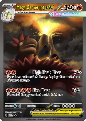 pokemon card mega camerupt Pokemon Card Game Mega Camerupt ex SR 077/063 Mega Brave M1L JP