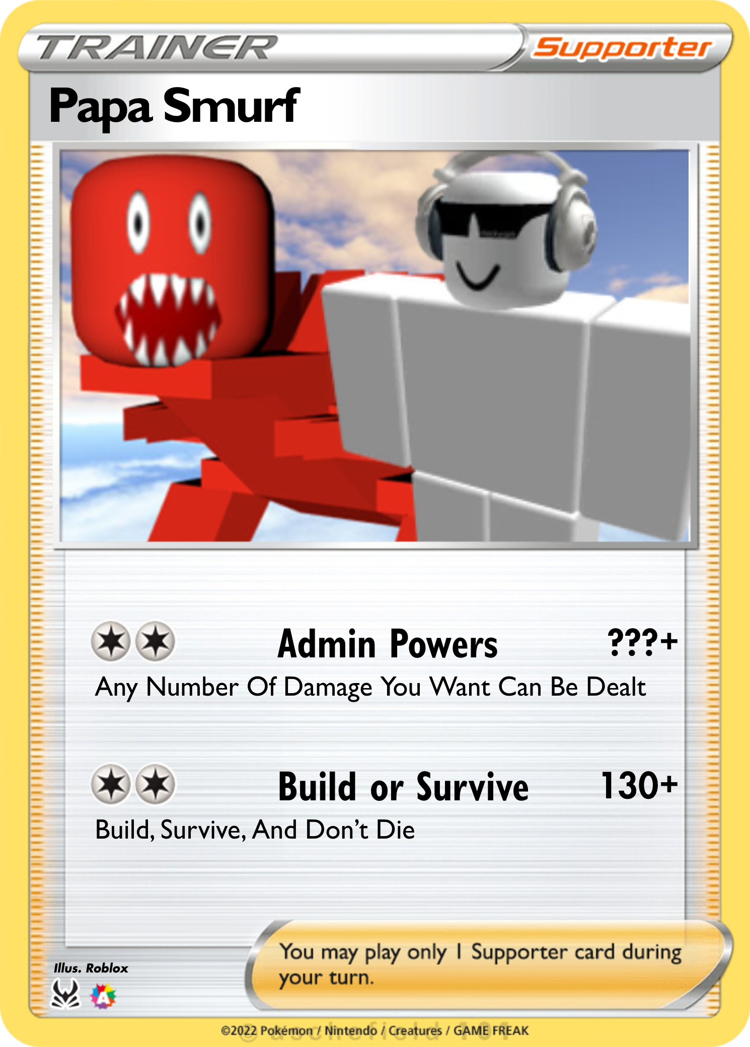 roblox pokemon cards BuffNoob - post Papa Smurf - BrodyTheRobloxia