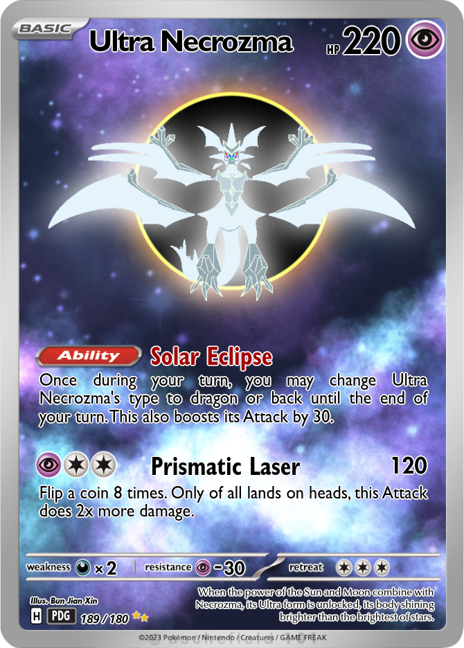 ultra necrozma pokemon card This attack does 80 more damage for each card you discarded in this way The Cards Of Pokémon TCG: