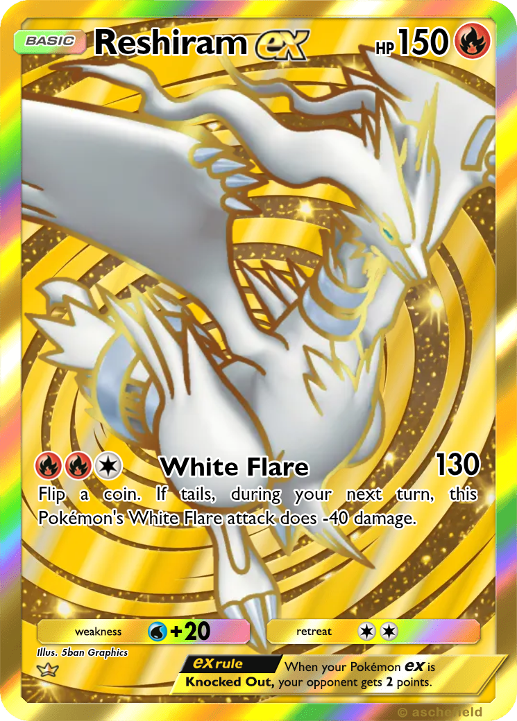 reshiram gold pokemon card clear acrylic holder that perfectly accentuates the stunning visual design and character artwork Reshiram And Charizard Gx Gold