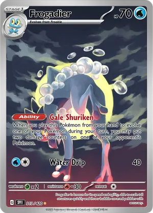 frogadier pokemon card this item offers a spectacular aesthetic for a gallery Frogadier 2026 Mega Evolution: Chaos
