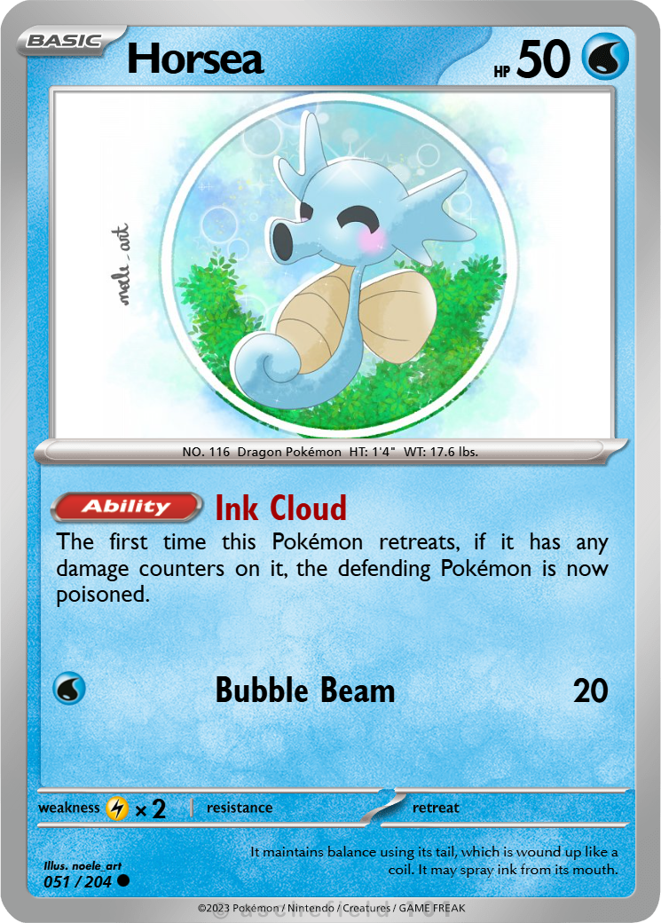 horsea pokemon card - Scarlet & Violet - Shrouded Fable - (Cosmo Holo) Pokmon Hit Points50 HP Form Horsea - Pokmon TCG Pocket