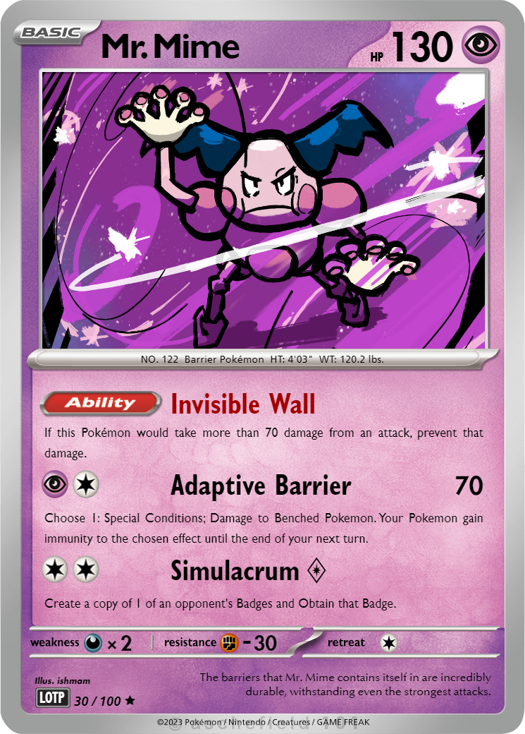 mr mime pokemon card [JP] Mr. (034/100) Attack 1 Pokemon Trading Card Game Hidden