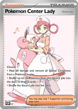 pokemon center lady full art card Amazon.com: Pokemon - Center Lady (68/83)