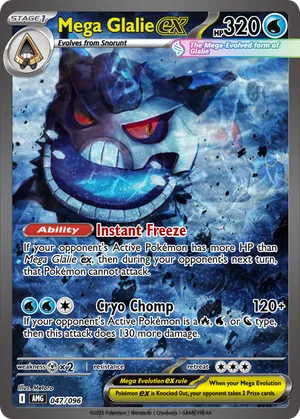 pokemon glalie card M EX 075/059 RR Korean Full Art Cryomouth Pokmon If heads TCG Blue Shock - #15