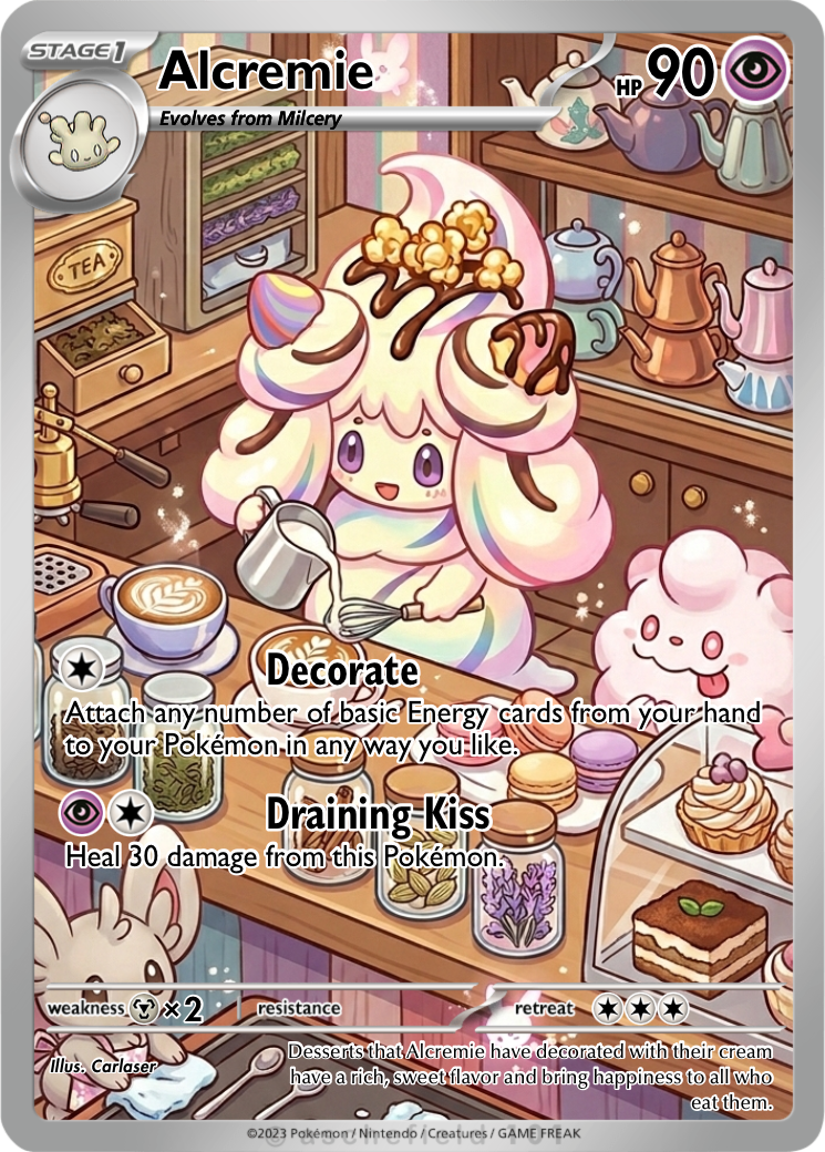alcremie pokemon card 073/072 - VMAX Rare Card Type Alcremie VMAX Miscut Monday Showcase