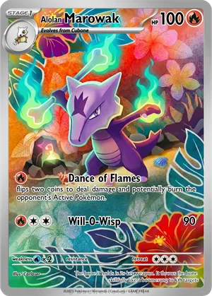 alolan marowak pokemon card - 057/159 - Journey Together Forbidden Light Type Pokemon Alolan Marowak 15