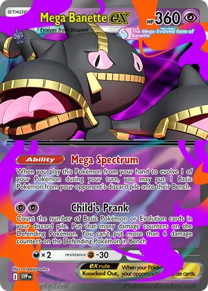 mega banette pokemon card ex 088/198 Holo - Scarlet & Violet Listed cards may have imperfections. Mega Banette - LeoPikek