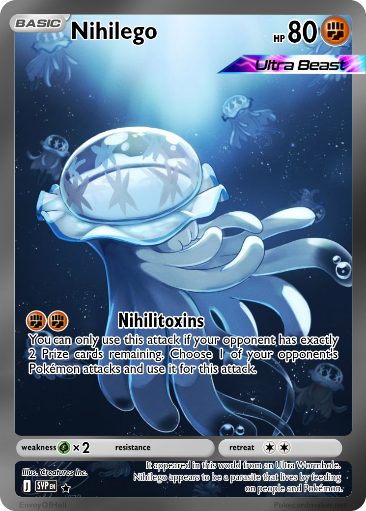 nihilego pokemon card - Nihilego-GX - 114/111 - Secret Rare Choose 1 of your opponents Pokmons attacks and use it as this attack Nihilego GX (secret) Holo SM