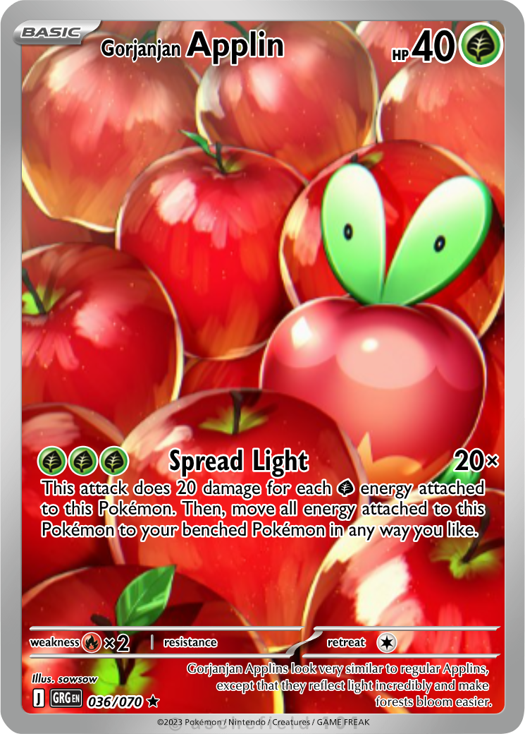 applin pokemon card - 009/131 - Prismatic Evolutions Dragon / 40 / Basic Attack 1 Applin 185/167 Illustration Rare Holo