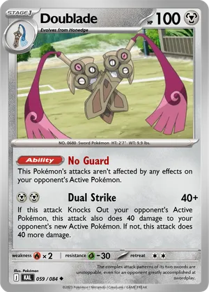 doublade pokemon card Doublade - 133/182 133