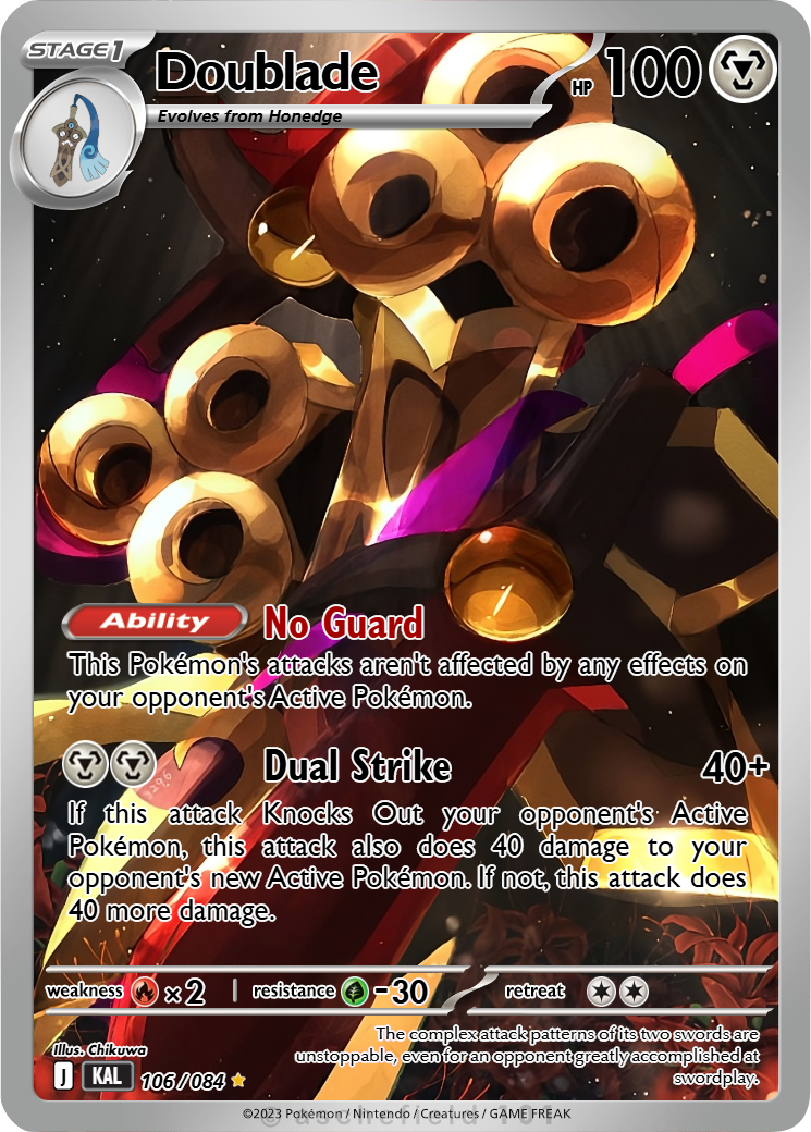 doublade pokemon card {091/080}Doublade
