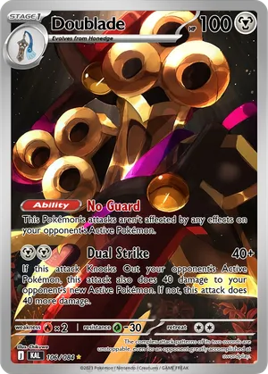 doublade pokemon card {091/080}Doublade