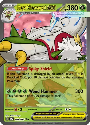 chesnaught pokemon card 5/39 XY Kalos Starer Set Holo NM Ultra Rare Card Type Chesnaught - CheesyDonut