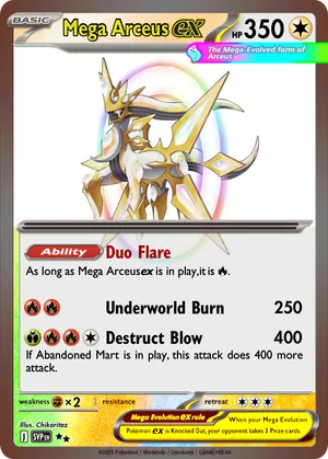 pokemon arceus mega evolution card M Arceus X GX Pokemon Card