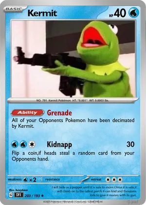 kermit pokemon card Pokemon Kermit 355