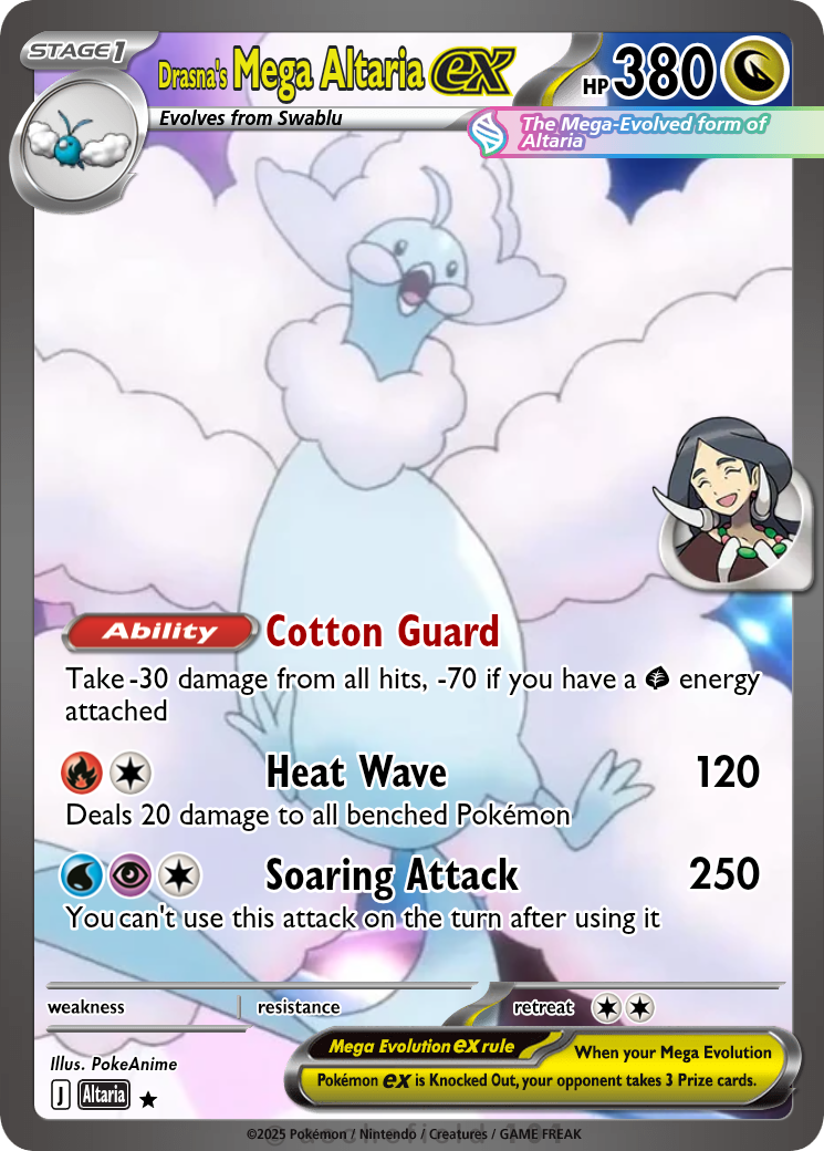 pokemon card mega altaria - Mega-Altaria-EX (121/124) - XY Fates Collide Colorless Mist Purge (100+) If this Pokmon has any Special Energy attached to it Mega Evolution ex rules and