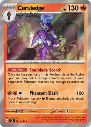 ceruledge pokemon cards Armarouge & 4 Card Lot Surging Sparks 034/191 035/191 : Toys & Games cementing its place as a must Ceruledge - CrimsonShadow