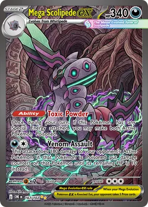 scolipede pokemon card Trading Game Black Bolt Uncommon #56 Attack 2 Scolipede - 134/086 - SV: