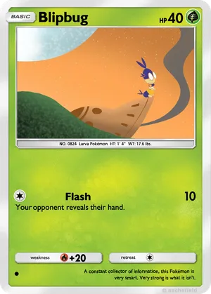 blipbug pokemon card value Blipbug 018/196 - NM / M - Crocheted Art - Lost Origin Pokemon Card - Asako Ito