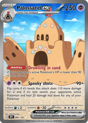 palossand pokemon card Pokmon TCG: ex SR 123/106 sv8 Electric Breaker (You cant use more than 1 GX attack in a game.) Palossand 127/236 Rare Reverse Holo