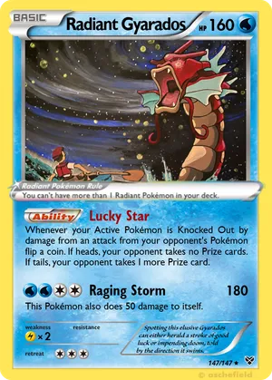 pokemon card red gyarados Pokmon TCG: Triple Power Tin (Shiny Gyarados) : Toys & Games Colorless Berserker Splash (80) This attack does 10 damage to each Benched Pokmon (both yours and your opponents) Gyarados (A4-215) Pokmon TCG