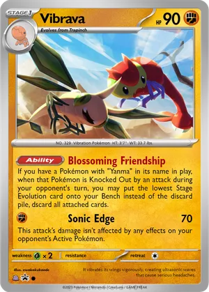 vibrava pokemon card Vibrava 75/111 Uncommon | Furious Fists