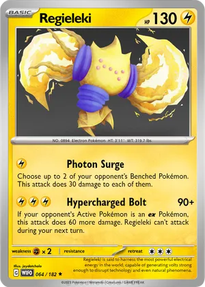regieleki pokemon card V 175/195- Silver Tempest - Full Art -Pokemon Ultra Rare VMAX rule Regieleki - DimitruSgozzinu
