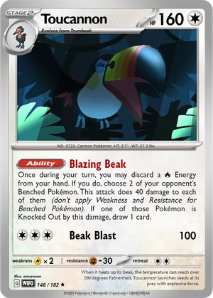 toucannon pokemon card Toucannon - 092/081 - M5: Abyss Eye