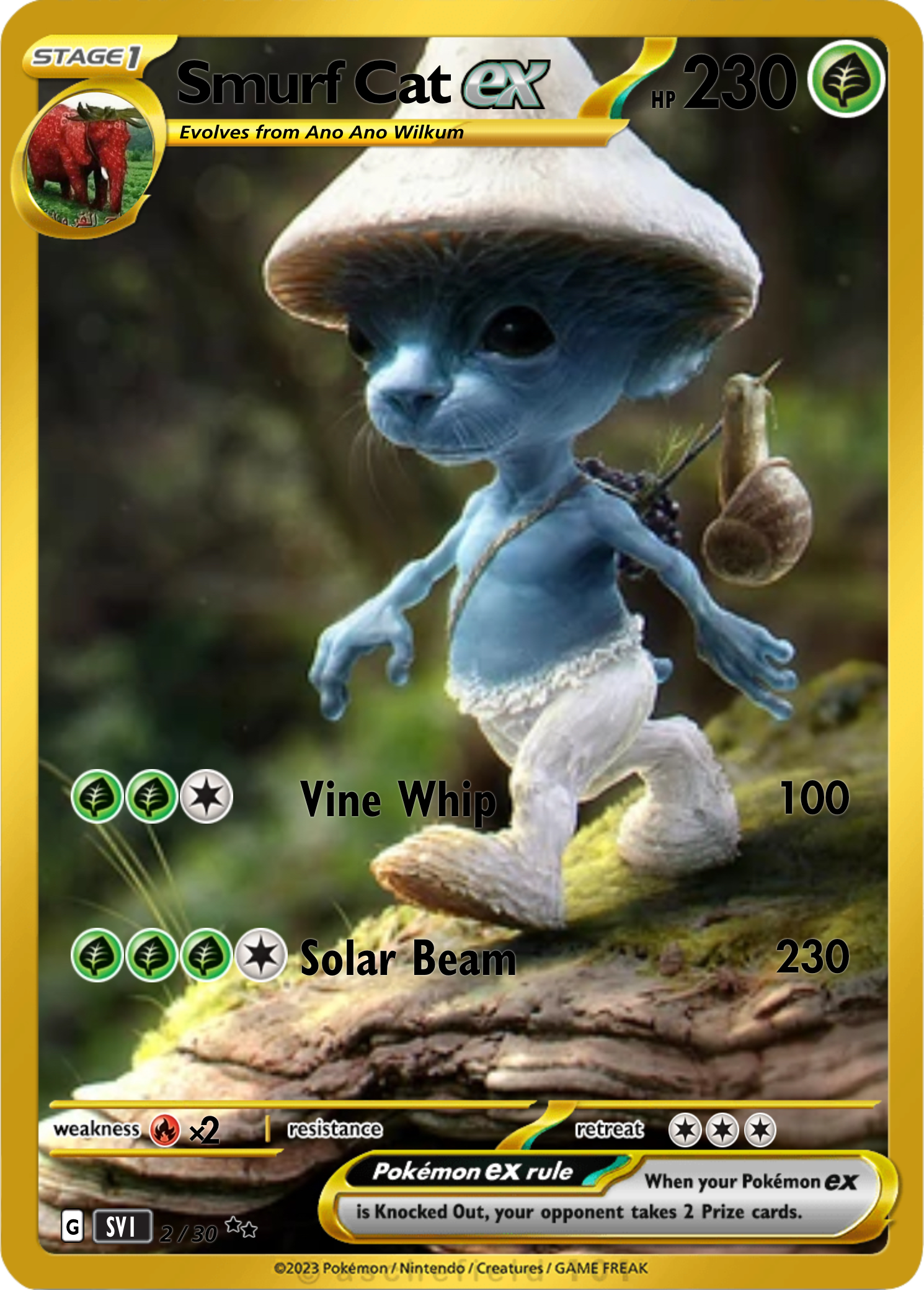 smurf cat pokemon card Smurf Cat