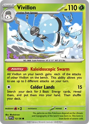 vivillon pokemon card - XY Base Set - (Orange) holofoil pattern or surface detail) Vivillon | Surging Sparks |