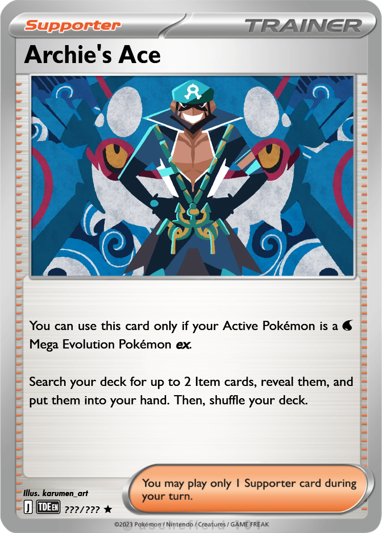 archies pokemon card - Archie's Ace in the Hole (157/160) - XY Primal Clash Shuffle your deck afterward Pokemon  Archie's Ace in