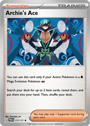 archies pokemon card - Archie's Ace in the Hole (157/160) - XY Primal Clash Shuffle your deck afterward Pokemon Archie's Ace in