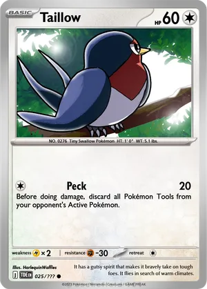pokemon card taillow Pokemon Card - Delta Species 86/113 - TAILLOW (common): BBToyStore.com