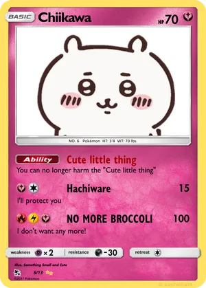 chiikawa artist pokemon card Fun fact! This card was illustrated by nagano, the artist behind Chiikawa! Since I recently started getting into Chiikawa, I decided to pick up this card to add it to my personal