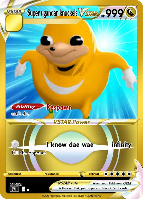 uganda knuckles pokemon card Eclipse_God-123 Ugandan Knuckles FOUND DA WAE