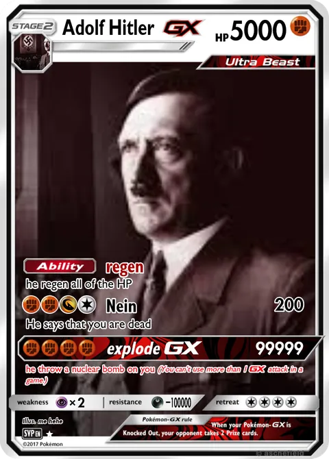 adolf hitler pokemon card 1992 The Story of World War II 2 Trading Cards / Pacific /Choose #s 1-110/ bx89 Rarest Pokemon card sold for