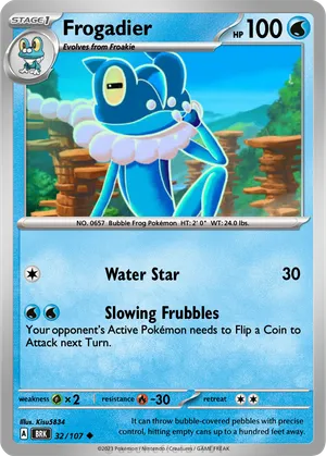 pokemon card frogadier - 087/083 (087/083) your opponents Active Pokmon is now Paralyzed Frogadier | Forbidden Light |