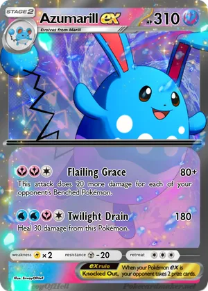 pokemon card azumarill - - 35/147 - Rare - Reverse Holo Pokmon Hit Points80 HP Form Azumarill - EnvoyOfHell