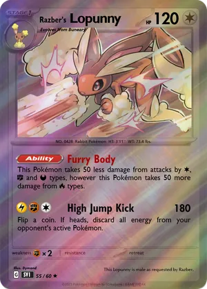 bunny pokemon cards - Buneary (84) Colorless Artist Bonnie the Bunny from Five